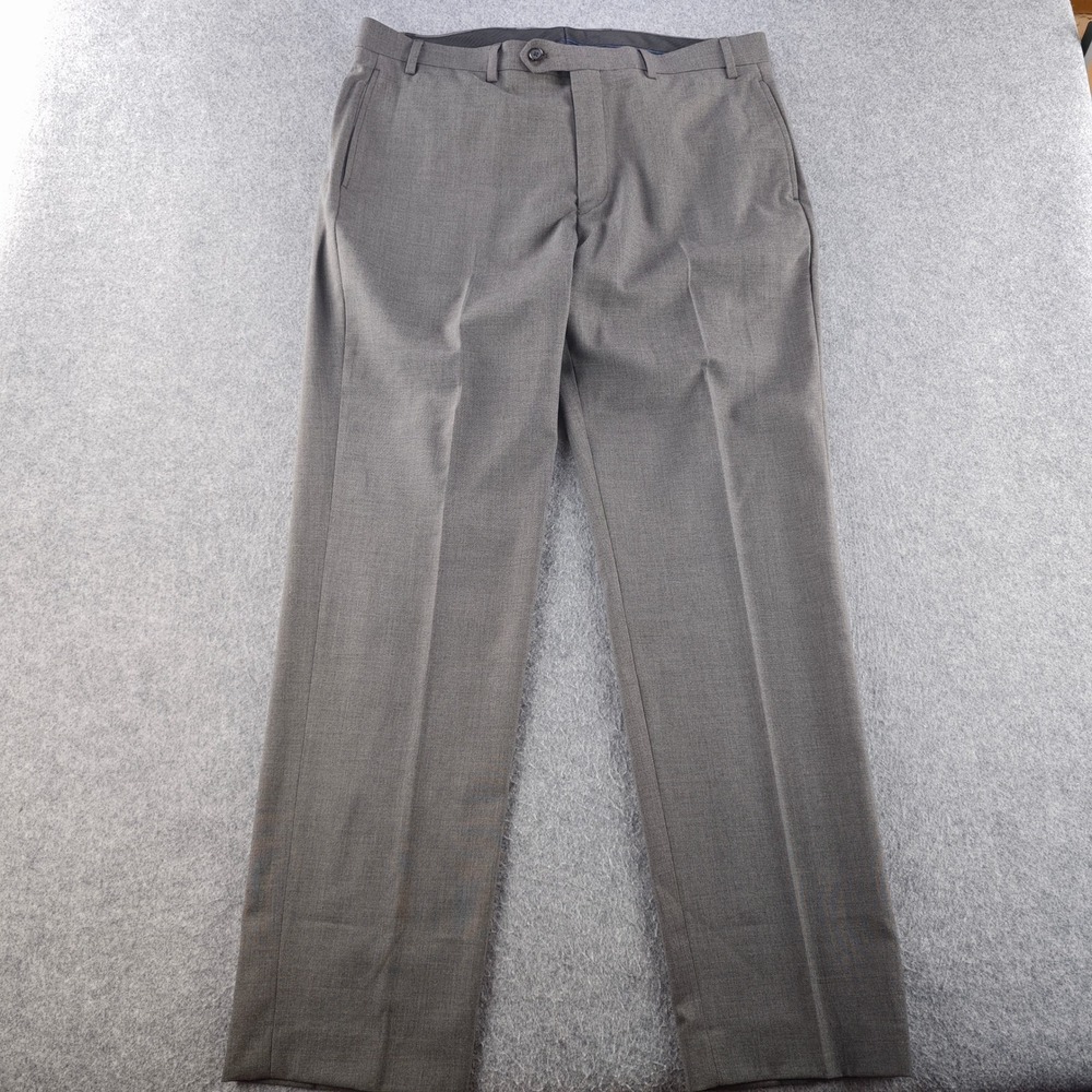 Lauren Ralph Lauren Dress Pants Mens 36x32 Gray Straight Leg Flat Front Stretch